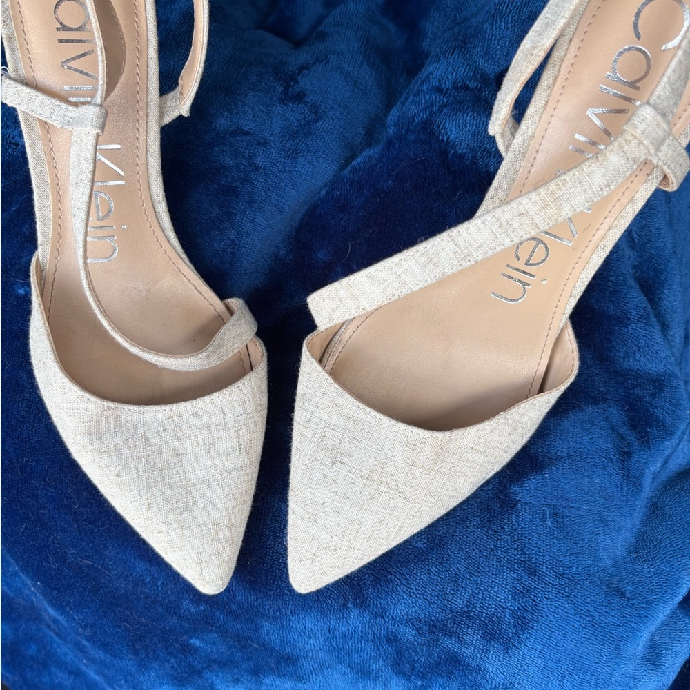 Calvin Klein Beige Strappy Heels